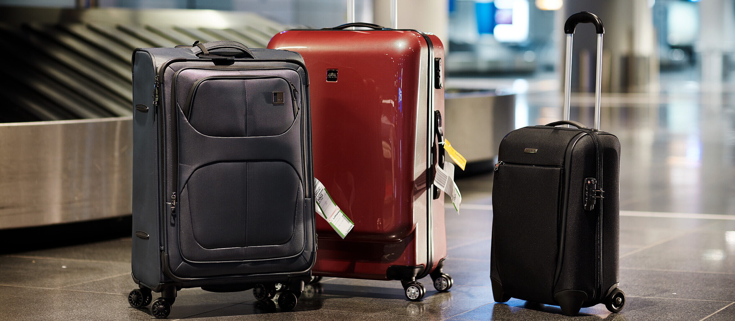 Suitcases at the Lost and Found counter